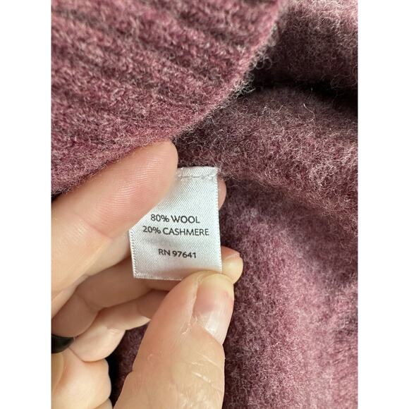 J Jill Sweater Womens Maroon Wool Cashmere Marbled Knit Tunic Size M - Picture 4 of 7